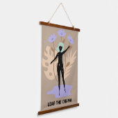 ドラマの葉を描く 吊り下げ型タペストリー (傾斜あり)