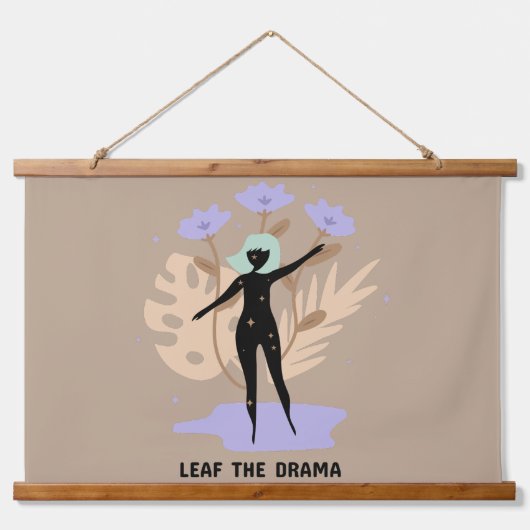 ドラマの葉を描く 吊り下げ型タペストリー (正面)