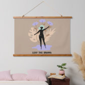 ドラマの葉を描く 吊り下げ型タペストリー (寝室)