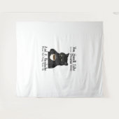 ドラマやヘッドアックの香りがする黒猫コーヒー タペストリー (正面(横))