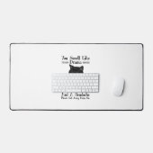 ドラマやヘッドアックの香りがする黒猫コーヒー デスクマット (キーボード&マウス)