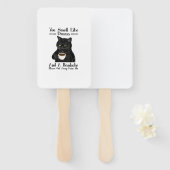 ドラマやヘッドアックの香りがする黒猫コーヒー ハンドファン (正面&裏面)