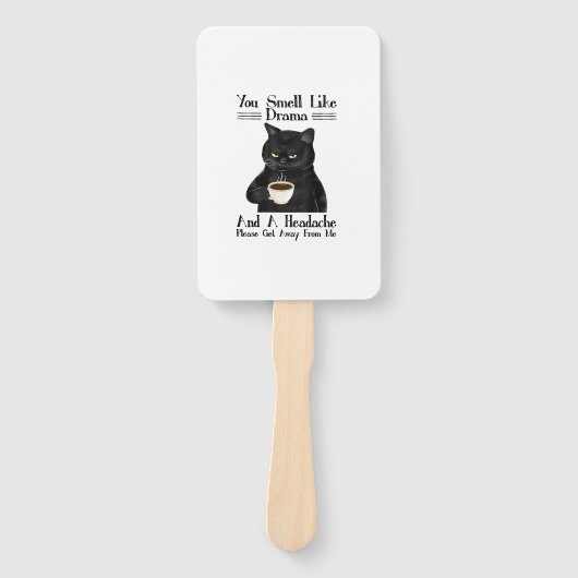 ドラマやヘッドアックの香りがする黒猫コーヒー ハンドファン (正面)