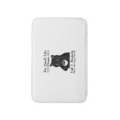 ドラマやヘッドアックの香りがする黒猫コーヒー バスマット (正面縦)