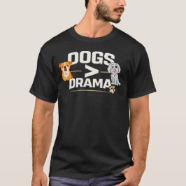 ドラマより犬が好きな人へ贈る面白いギフト Tシャツ