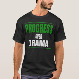 ドラマより進歩 タイポグラフィデザイン Tシャツ