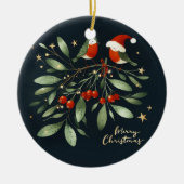 ドラマを切り保詰めて応援 セラミックオーナメント (正面)