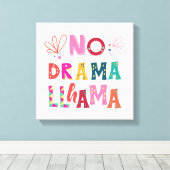 ドラマカラフルラマなし キャンバスプリント (インサイチュ (ウッドフロア))