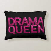 ドラマクイーンホットピンクグリッター アクセントクッション (正面)