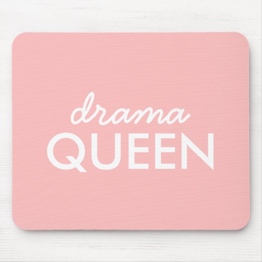 ドラマクイーン |モダントレンディーかわいいピンクスタイリッシュディバ マウスパッド (正面)