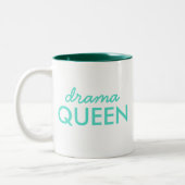 ドラマクイーン |モダントレンディーアクアグリーンクール引用文 ツートーンマグカップ (左)