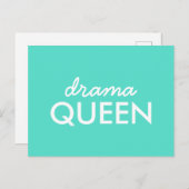 ドラマクイーン |モダントレンディーアクアグリーンクール引用文 ポストカード (正面/裏面)