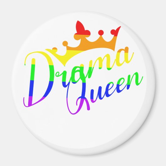 ドラマクイーン | LGBTQ+プライド マグネット (正面)