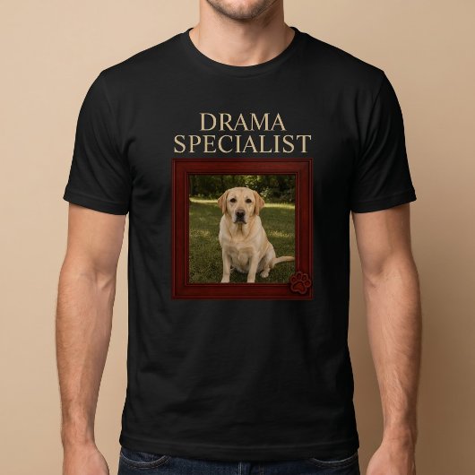 ドラマスペシャリスト オーダーメイドの面白い犬の写真 Tシャツ