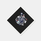 ドラマズドラマズミュージックラバーミュージシャンドラムロック スタンダードカクテルナプキン (角)