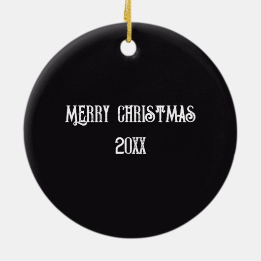 ドラマセットパーソナライズされたクリスマスオーナメント セラミックオーナメント (裏面)