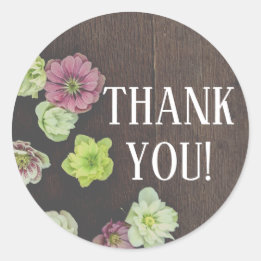 ドラマチックなガーデンヘレボアの好意ステッカー ラウンドシール