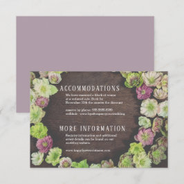 ドラマチックなガーデンヘレボア詳細エンクロージャカード 招待状