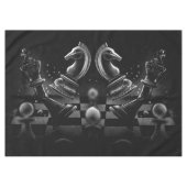 ドラマチックなチェスのモノクロ テーブルクロス (正面(横))