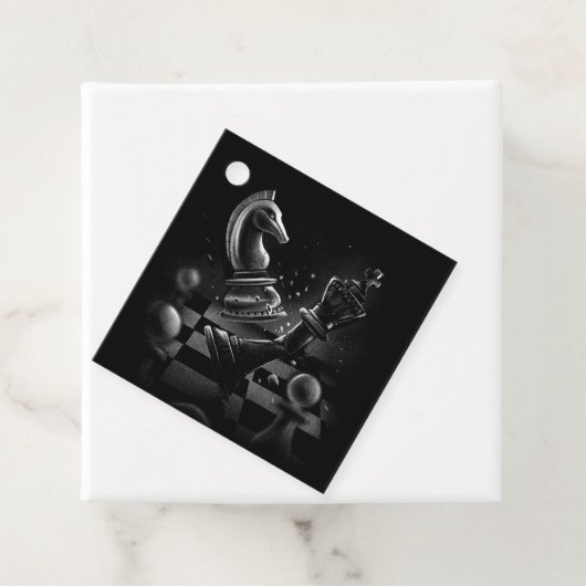 ドラマチックなチェスのモノクロ フェイバータグ (インサイチュ)