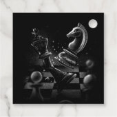 ドラマチックなチェスのモノクロ フェイバータグ (裏面)