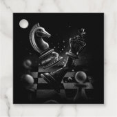 ドラマチックなチェスのモノクロ フェイバータグ (正面)