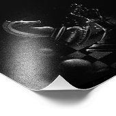 ドラマチックなチェスのモノクロ フォトプリント (角)