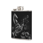 ドラマチックなチェスのモノクロ フラスク (左)