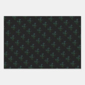 ドラマチックなチェスのモノクロ ラッピングペーパーシート (正面2)