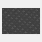 ドラマチックなチェスのモノクロ ラッピングペーパーシート (正面)