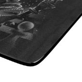 ドラマチックなチェスの戦い – 騎士と馬 カッティングボード (角)