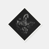 ドラマチックなチェスの戦い – 騎士と馬 スタンダードカクテルナプキン (角)