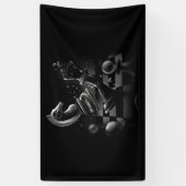 ドラマチックなチェスの戦い – 騎士と馬 横断幕 (縦)