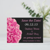 ドラマチックなピンクの芍薬 Save the Date 結婚式 招待状 (スタンド正面)