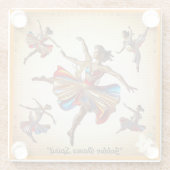 「ドラマチックな動きのポーズ」 ガラスコースター (裏面)