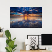 ドラマチックな海の景色,夕日, CA ポスター (ホームオフィス)