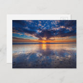 ドラマチックな海の景色，夕日， CA ポストカード (正面/裏面)