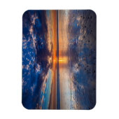 ドラマチックな海の風景、夕日、カリフォルニア マグネット (縦)