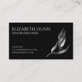 ドラマチックな白黒の離れデザイナー 名刺 (裏面)