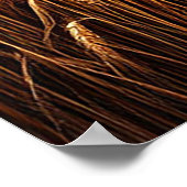 ドラマチックな空と夕日のゴールデンウィートフィールド ポスター (角)