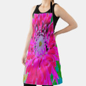 ドラマチックな紅色とピンクのダリアの花 エプロン (インサイチュ)