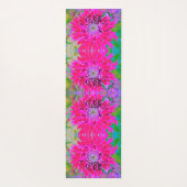 ドラマチックな紅色とピンクのダリアの花 ヨガマット (裏面)