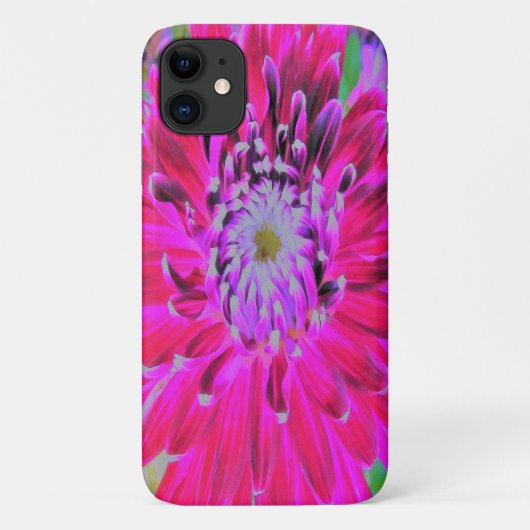 ドラマチックな紅色とピンクのダリアの花 Case-Mate iPhoneケース (裏面)