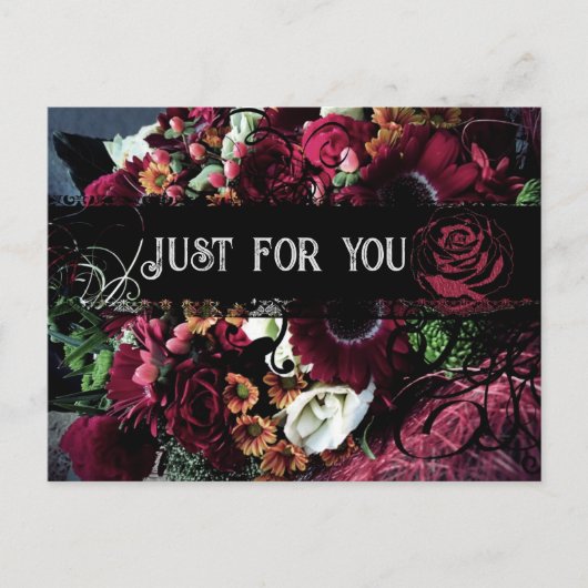 ドラマチックな花のカード シーズンポストカード (正面)