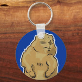 ドラマチックな草原の犬 キーホルダー (正面)