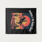 ドラマチックな西半ジャンプの夕日 タペストリー (正面(横))