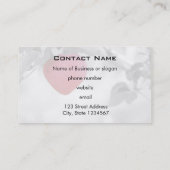 ドラマチックな赤いハートの形をしたリンゴ 名刺 (裏面)