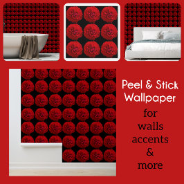 ドラマチックな赤いバラが黒に 壁紙