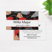 ドラマチックな赤、黒、ベージュ抽象芸術起業家 (デスク)