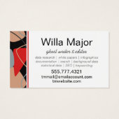 ドラマチックな赤、黒、ベージュ抽象芸術起業家 (裏面)